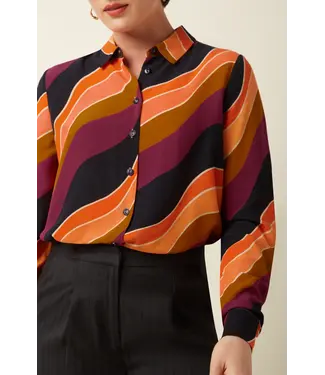KING LOUIE •• Maisie Blouse Razzle | Beaujolais Red
