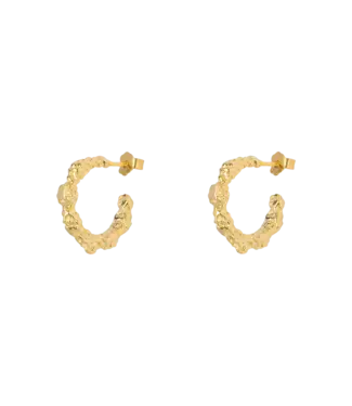 JULES BEAN •• Oorbellen Popcorn | Goud & Zilver