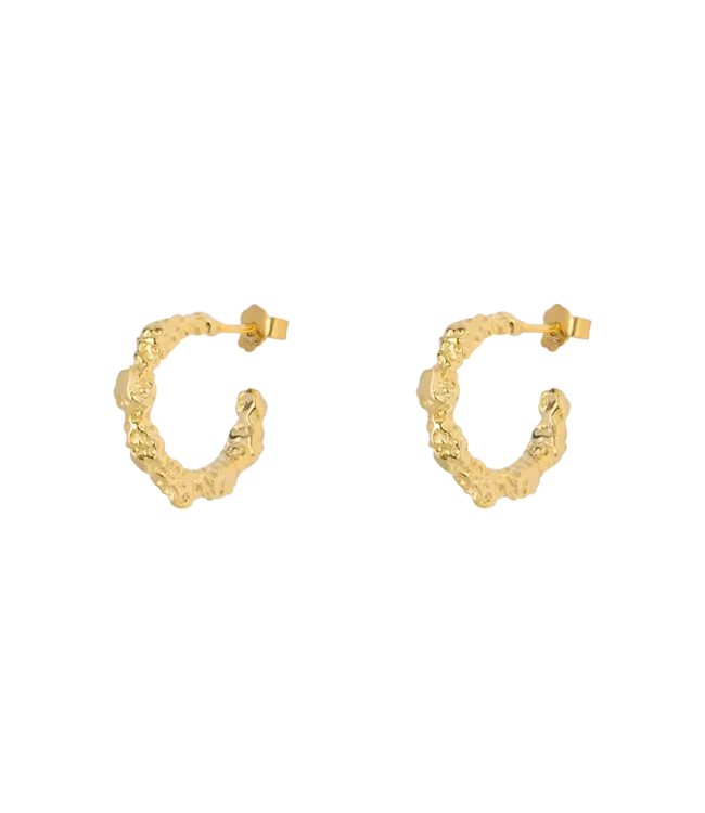 JULES BEAN •• Oorbellen Popcorn | Goud & Zilver