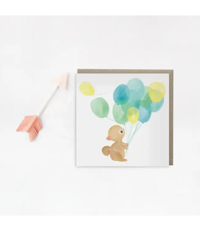 GRAFIQUELIEN •• Wenskaart Jarig Eekhoorntje