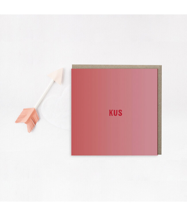 GRAFIQUELIEN •• Wenskaart Kus