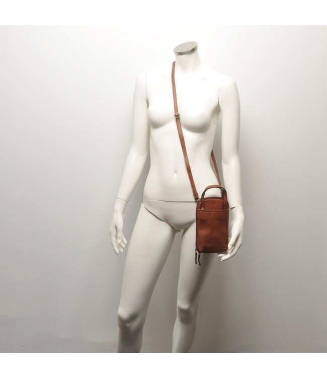 Berba •• Leren telefoontasje Lucca | Brandy