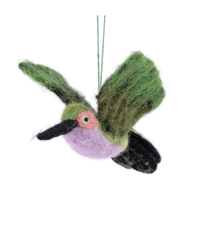 SJAAL MET VERHAAL  •• Kolibrie | Lila-Groen