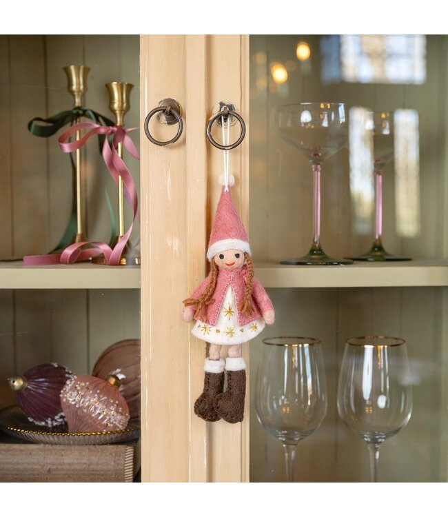 SJAAL MET VERHAAL  •• Meisje Mistletoe Dreams Oudroze