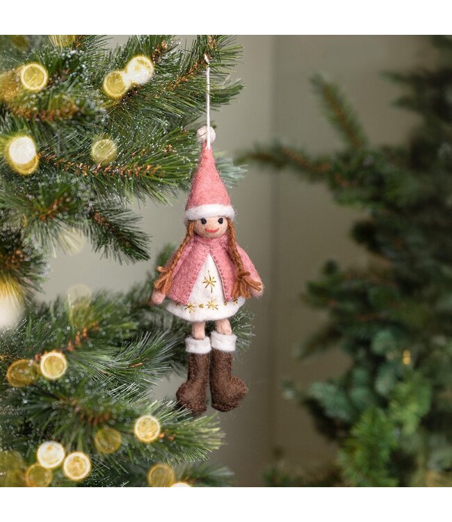 SJAAL MET VERHAAL  •• Meisje Mistletoe Dreams Oudroze