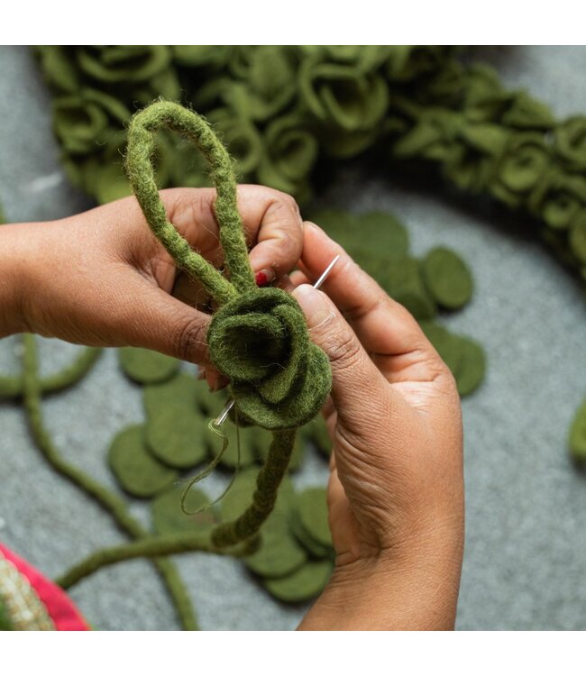 SJAAL MET VERHAAL  •• Viltslinger Guirlande Eucalyptus Donkergroen