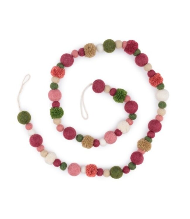 SJAAL MET VERHAAL  •• Viltslinger Viltballetjes Pompoms Mistletoe Dreams