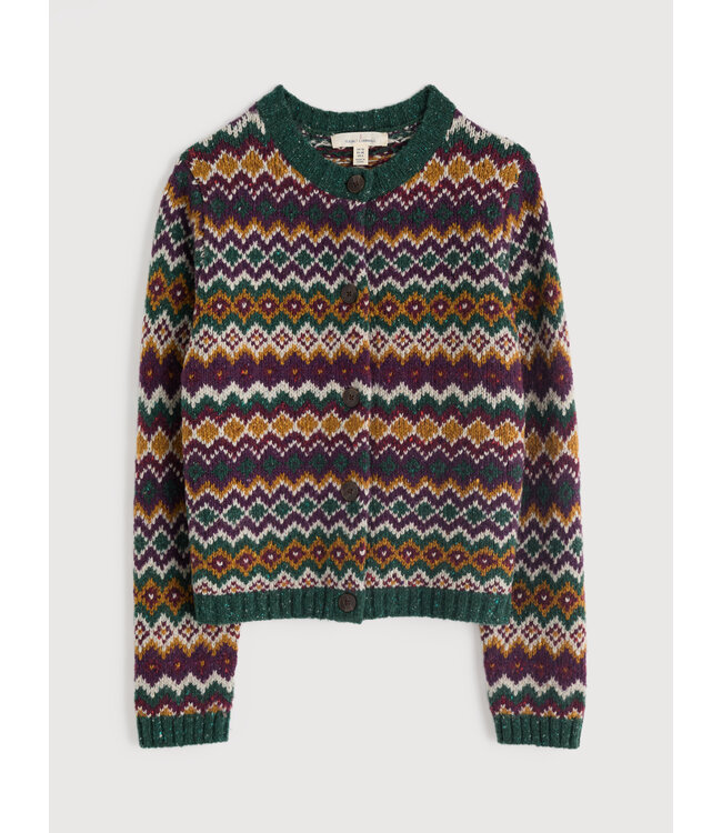 SEASALT CORNWALL •• Dawson Pick Cardigan Fairisle | dark wreckage multi