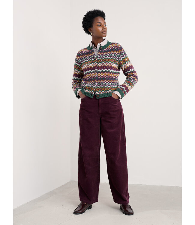 SEASALT CORNWALL •• Dawson Pick Cardigan Fairisle | dark wreckage multi