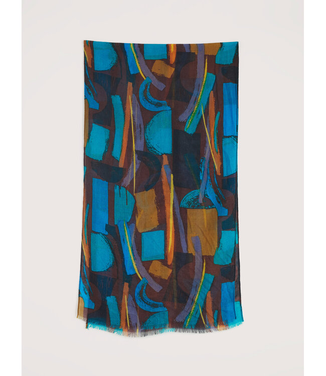 SEASALT CORNWALL •• Pretty Printed Scarf | Zennor Stack Dark Rye