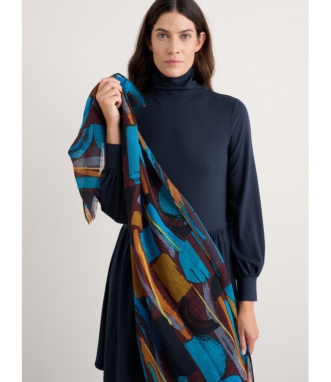 SEASALT CORNWALL •• Pretty Printed Scarf | Zennor Stack Dark Rye