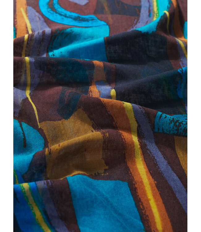 SEASALT CORNWALL •• Pretty Printed Scarf | Zennor Stack Dark Rye