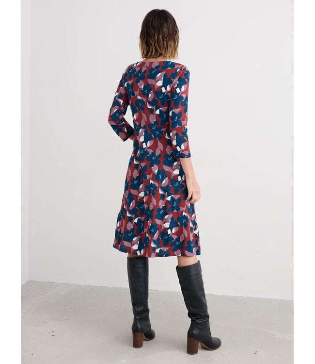 SEASALT CORNWALL •• 3/4 Jurk Enor | Marco Flower Burgundy