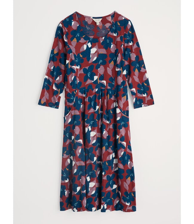 SEASALT CORNWALL •• 3/4 Jurk Enor | Marco Flower Burgundy