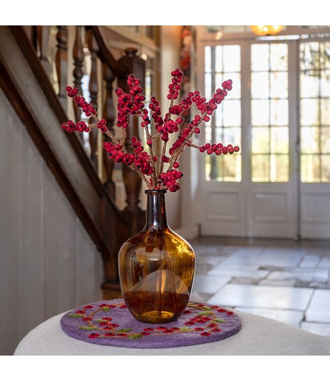 SJAAL MET VERHAAL  •• Onderzetter 35 cm | Bes Rood