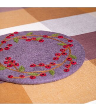 SJAAL MET VERHAAL  •• Onderzetter 35 cm | Bes Rood