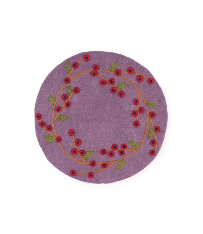 SJAAL MET VERHAAL  •• Onderzetter 35 cm | Bes Rood