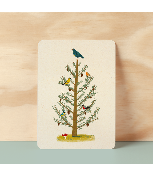 Illu-ster •• Ansichtkaart | Bird tree