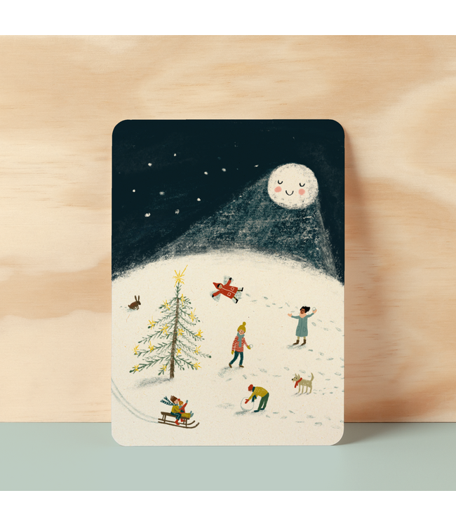 Illu-ster •• Ansichtkaart | Snow fun