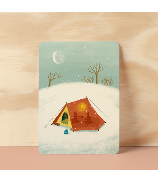 Illu-ster •• Ansichtkaart | Winter camping