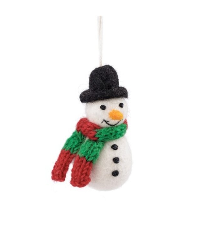 SJAAL MET VERHAAL  •• Hanger Sneeuwpop | Rood Groen