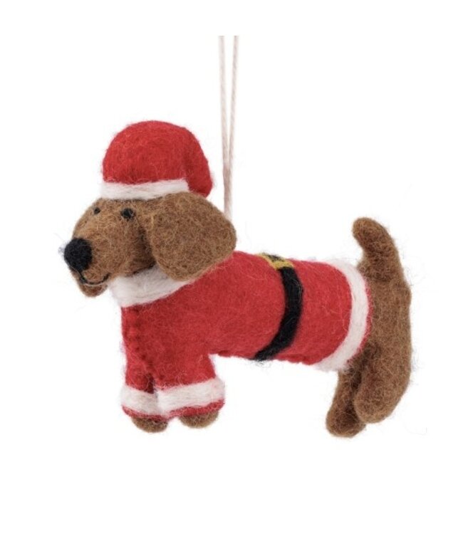 SJAAL MET VERHAAL  •• Hanger Teckel Kerstman