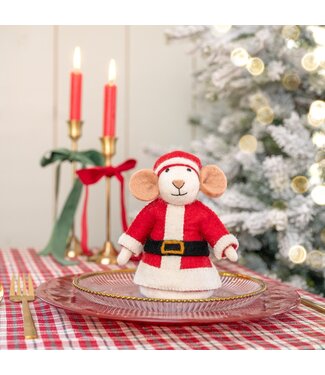 SJAAL MET VERHAAL  •• Decoratie Muis Kerstmuis