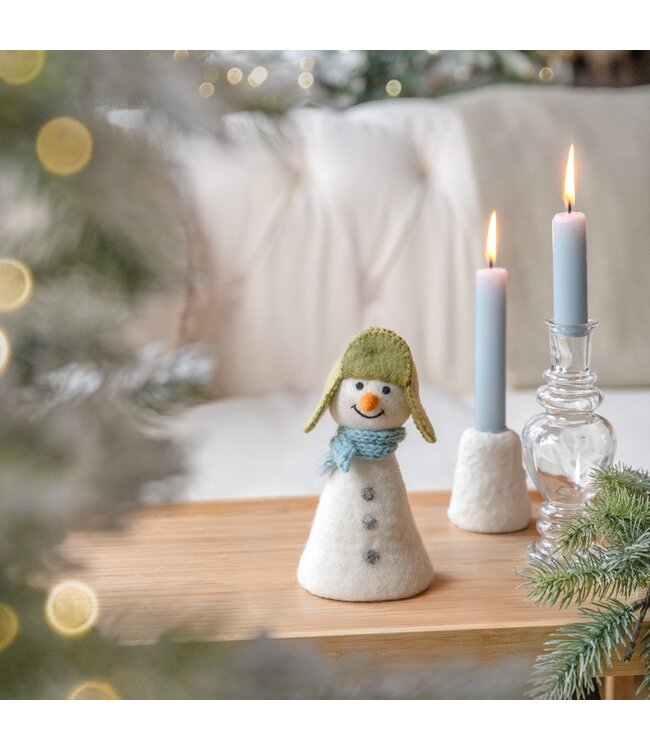 SJAAL MET VERHAAL  •• Decoratie Sneeuwpop | Winterwonderland