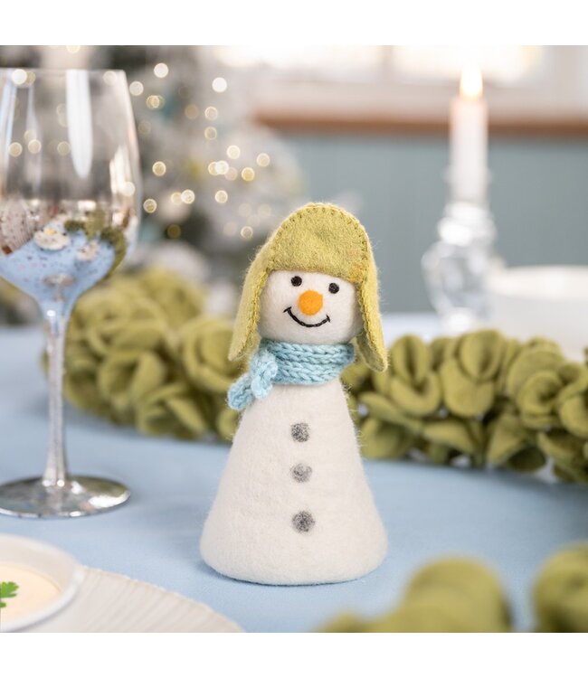 SJAAL MET VERHAAL  •• Decoratie Sneeuwpop | Winterwonderland