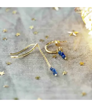 A BEAUTIFUL STORY •• Oorbellen set Miraculous Lapis Lazuli Earring GP