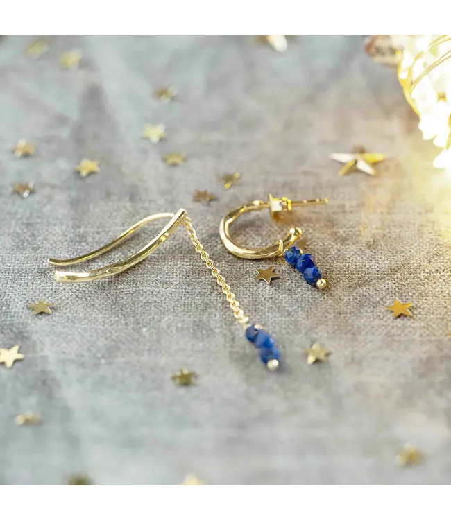 A BEAUTIFUL STORY •• Miraculous Lapis Lazuli Earring set GP