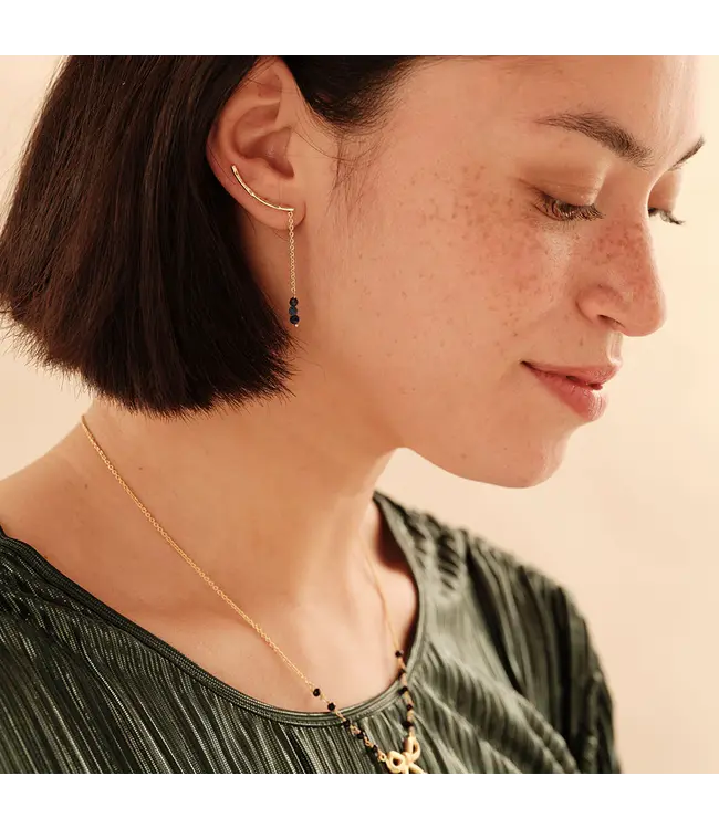 A BEAUTIFUL STORY •• Miraculous Lapis Lazuli Earring set GP