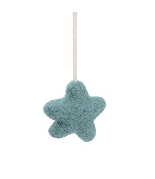 SJAAL MET VERHAAL  •• Hanger Ster Ijsblauw