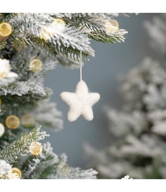 SJAAL MET VERHAAL  •• Hanger Ster Wit