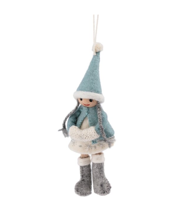 SJAAL MET VERHAAL  •• Hanger Winterfee Ijsblauw