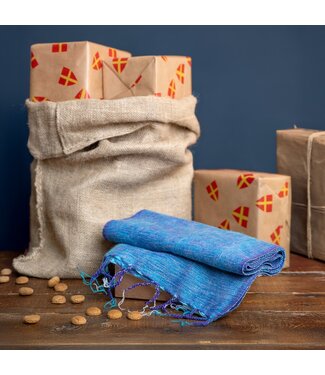 SJAAL MET VERHAAL  •• Kleine Sjaal Lavendelblauw