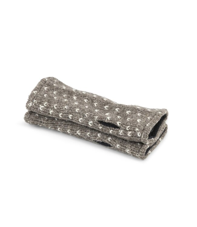 SJAAL MET VERHAAL  •• Handwarmers Lovely Taupe Gemêleerd