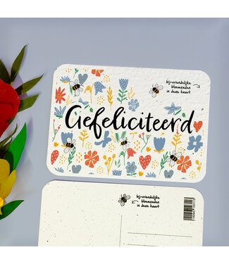 Bloom •• Bloemenkaart GEFELICITEERD