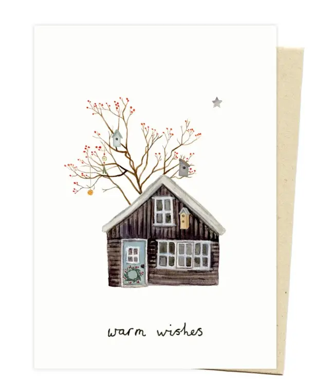 Stokwolf •• Kerstkaart | Kersthuisje
