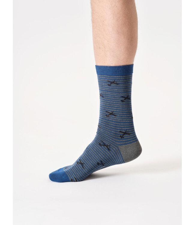 THOUGHT  •• Heren sokken Flying Stripe Bamboo - Dark Grey Marl