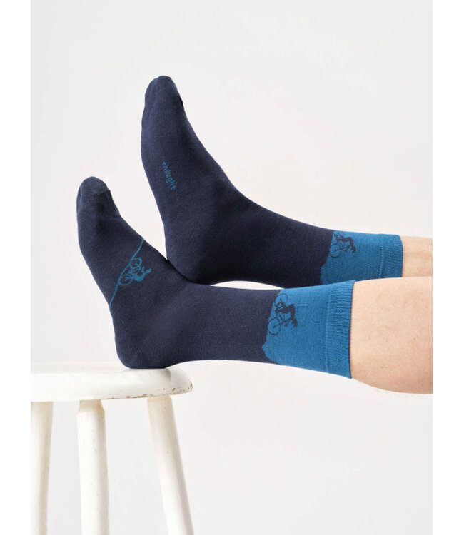 THOUGHT  •• Heren sokken Mountain Bike Bamboo - Lake Blue