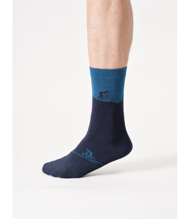 THOUGHT  •• Heren sokken Mountain Bike Bamboo - Lake Blue