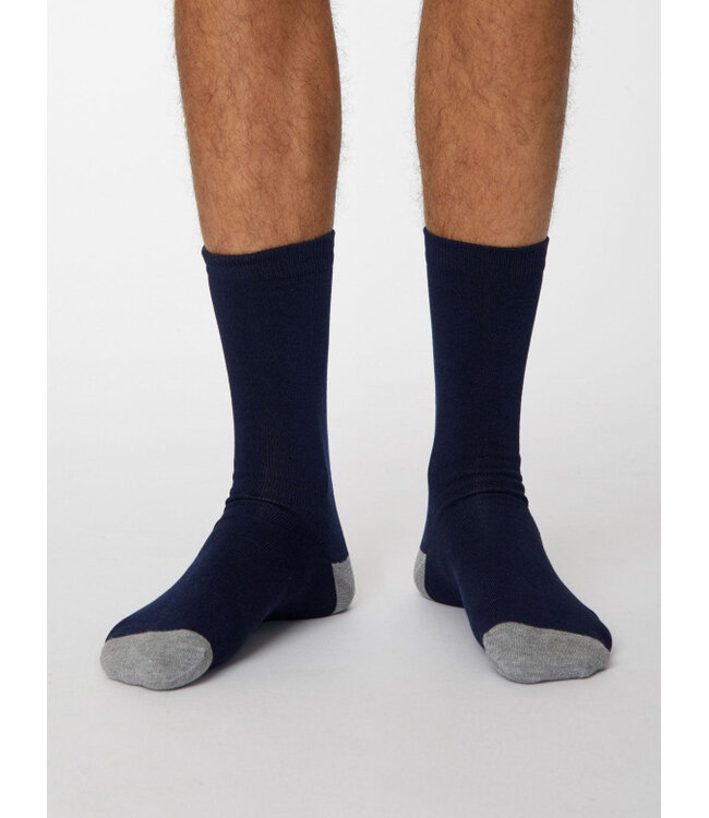 THOUGHT  •• Heren sokken Solid Jack Bamboo - Navy