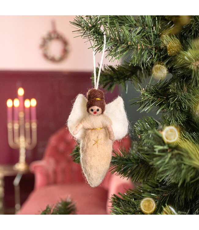 SJAAL MET VERHAAL  •• Hanger Engeltje Beige