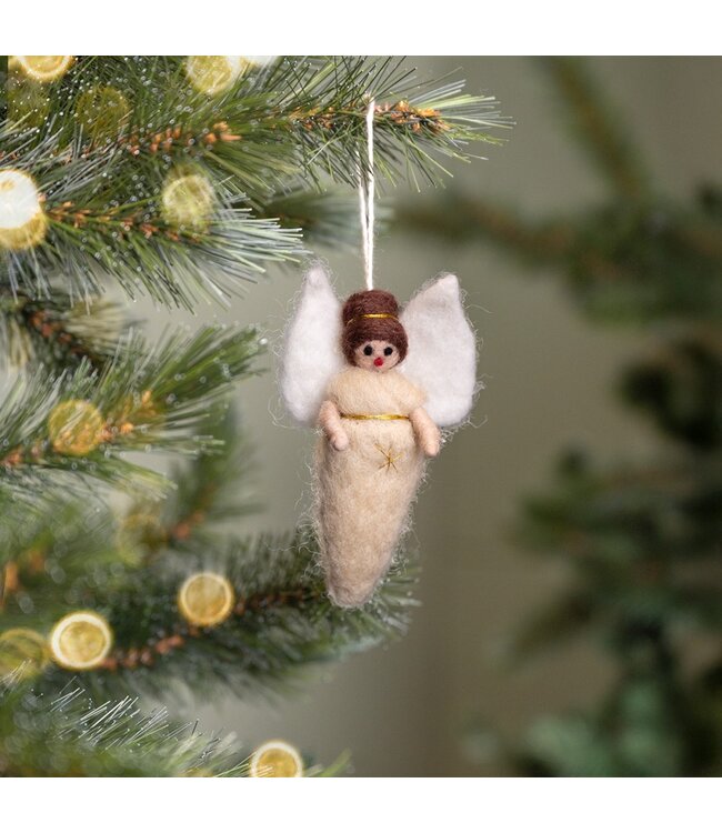 SJAAL MET VERHAAL  •• Hanger Engeltje Beige