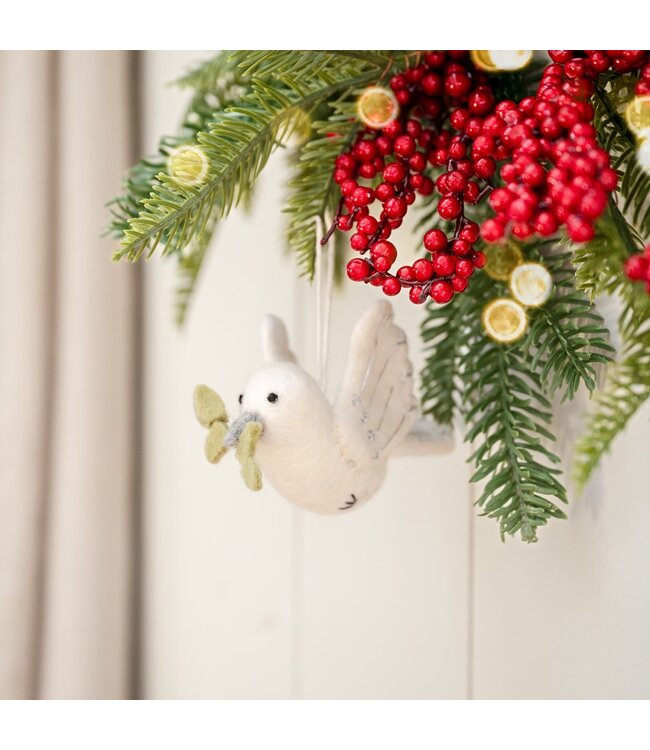 SJAAL MET VERHAAL  •• Vredesduif Zilver met Olijftakje