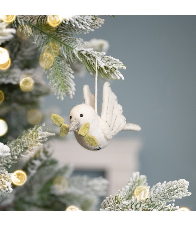 SJAAL MET VERHAAL  •• Vredesduif Zilver met Olijftakje