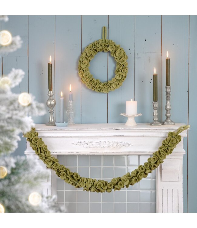 SJAAL MET VERHAAL  •• Viltslinger Guirlande Eucalyptus Lichtgroen