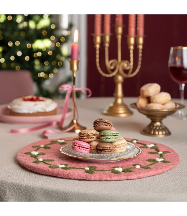 SJAAL MET VERHAAL  •• Onderzetter 35  cm Mistletoe Dreams