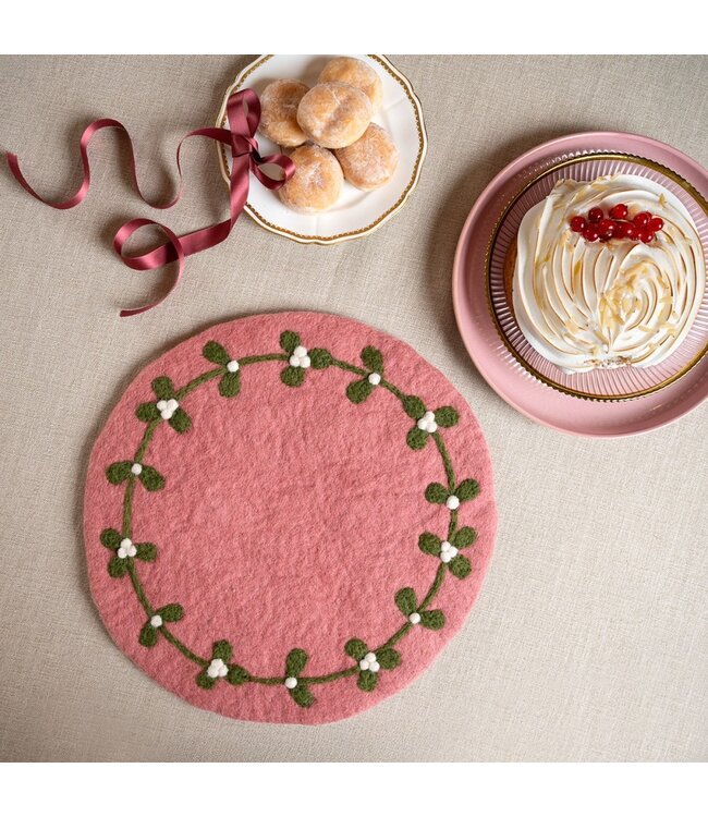 SJAAL MET VERHAAL  •• Onderzetter 35 cm Mistletoe Dreams